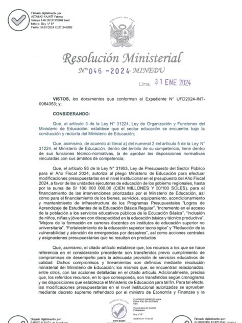 R. M. N° 046.